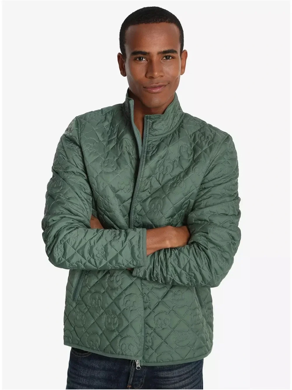 Star Wars Quilted Puffer Jacket in Olive Green